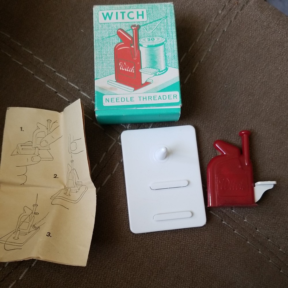 VTG  2 Piece Witch Automatic Needle Threader w/ lnstructions Western Germany