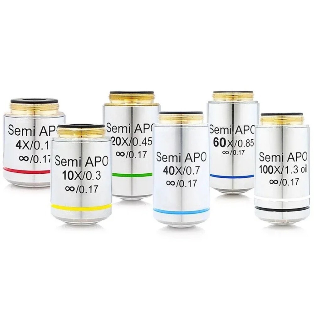 4x - 100x Semi Apochromatic APO Plan Infinite biological Objective Lens