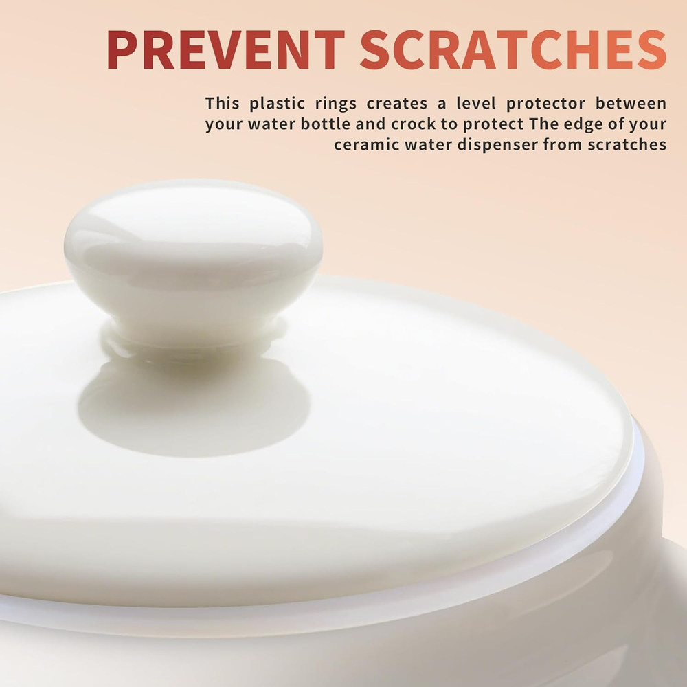5-Gallon Ceramic Water Dispenser Protective Ring,Plastic Protector Ring for Porc