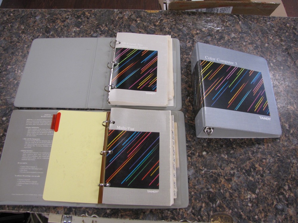 Tandy Color Computer 3 Multi-Vue OS-9 Level Two Development System Binder only