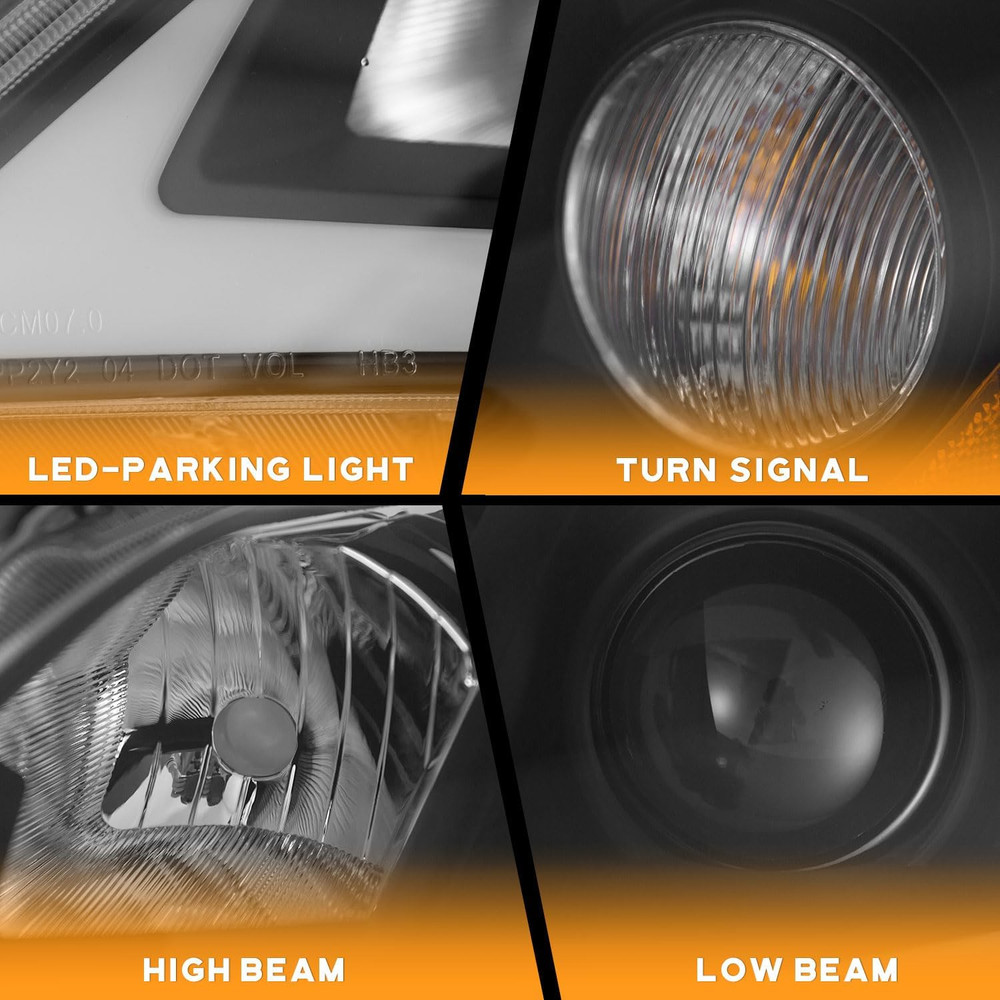 DRL Headlights for 2007-2009 Toyota Camry US Version, Headlight Assemblies for 2