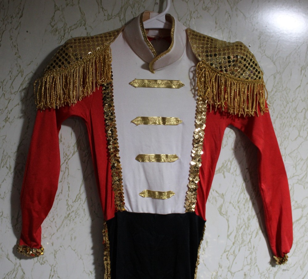 Ballet Nutcracker Dance Costume Soldier Captain Gold