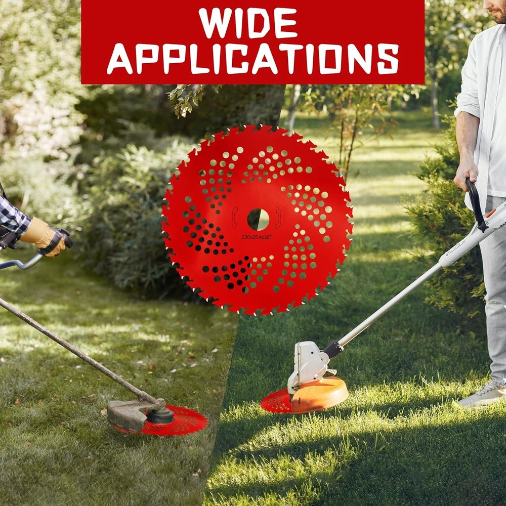4 Pack 9" Carbide Tip Circular Saw Brush Cutter Trimmer Weed Eater Blade Sets