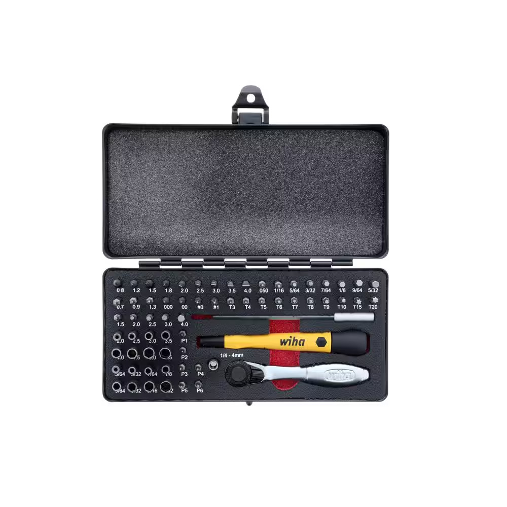 65 Piece System 4 ESD Safe Master Technician'S Ratchet and Micro Bits Set