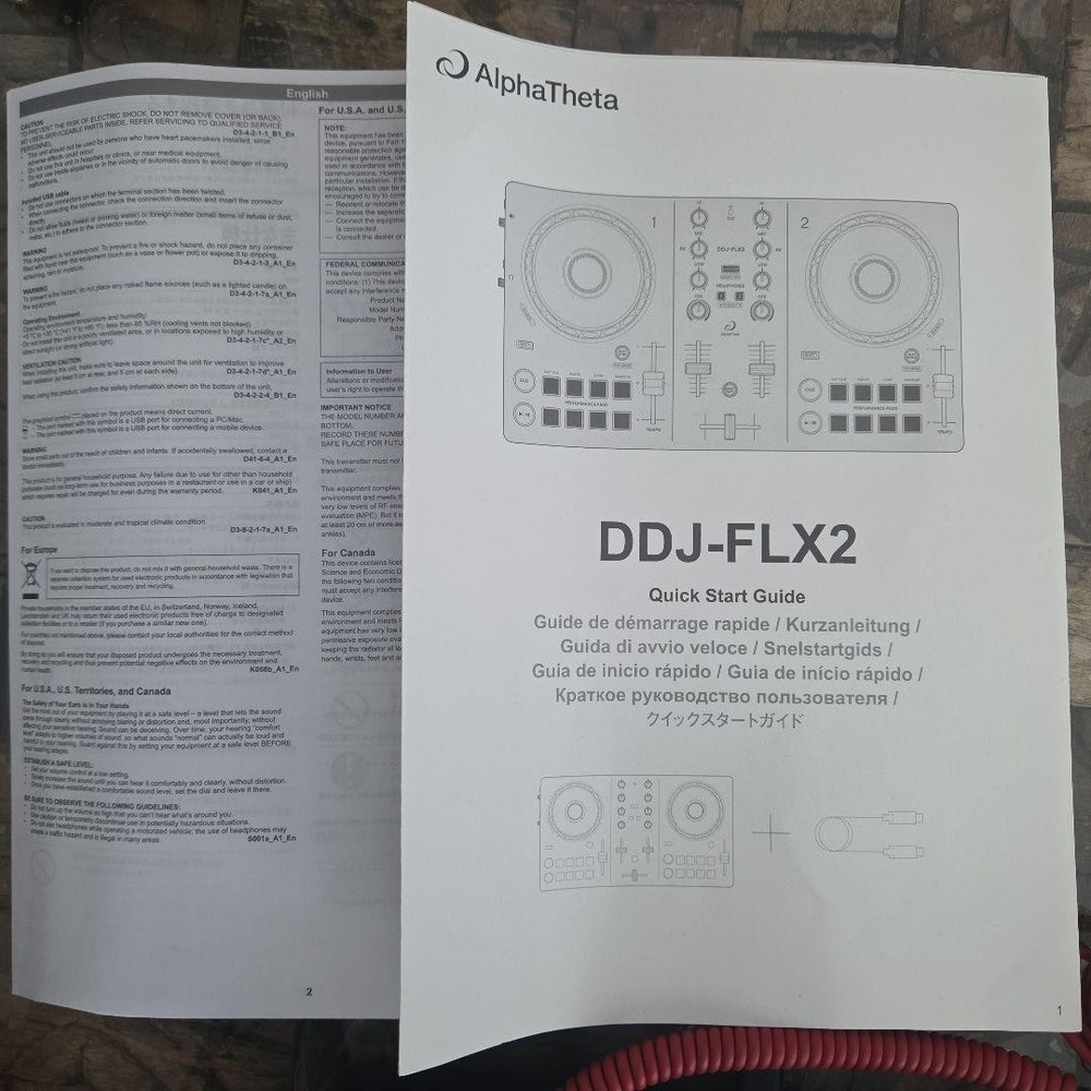 DDJ-FLX2 DJ Controller with AlphaTheta Headphones