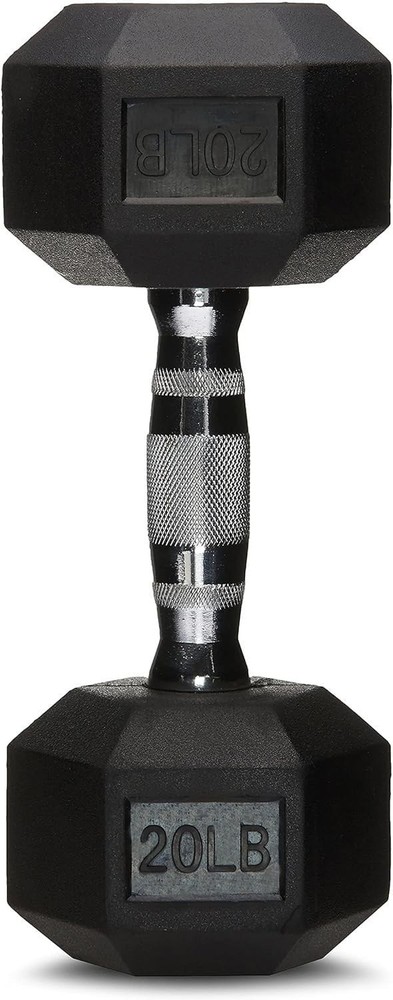 Amazon Basics Rubber Hex Dumbbell Hand Weight 20lbs