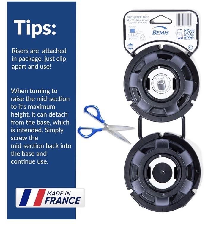 Bemis Risers, 4-Pack
