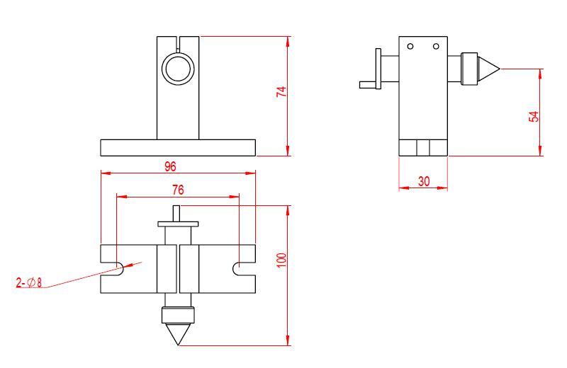 CNC Rotary Axis Kit Chuck 65mm Tailstock 4th Axis 54mm Centre Milling Tools