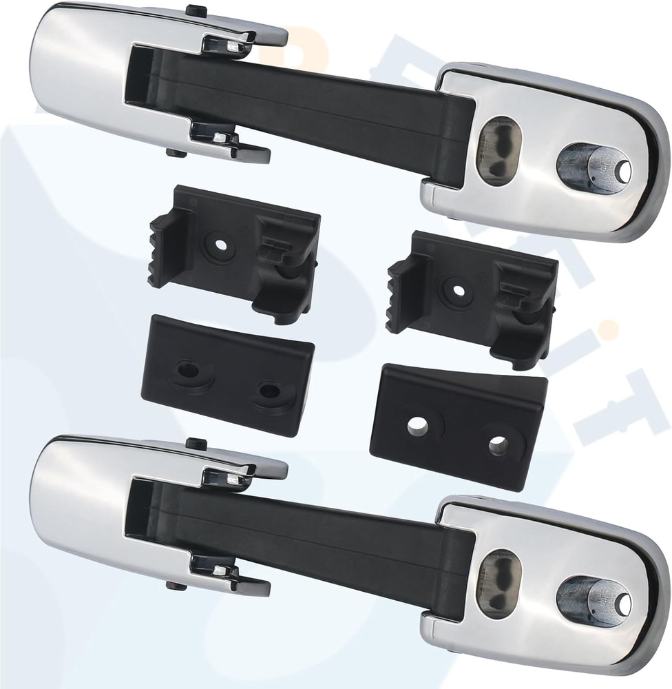 Mack Hood Latch Strap W/Catch Bracket Left Driver & Right Passenger Side Chrome