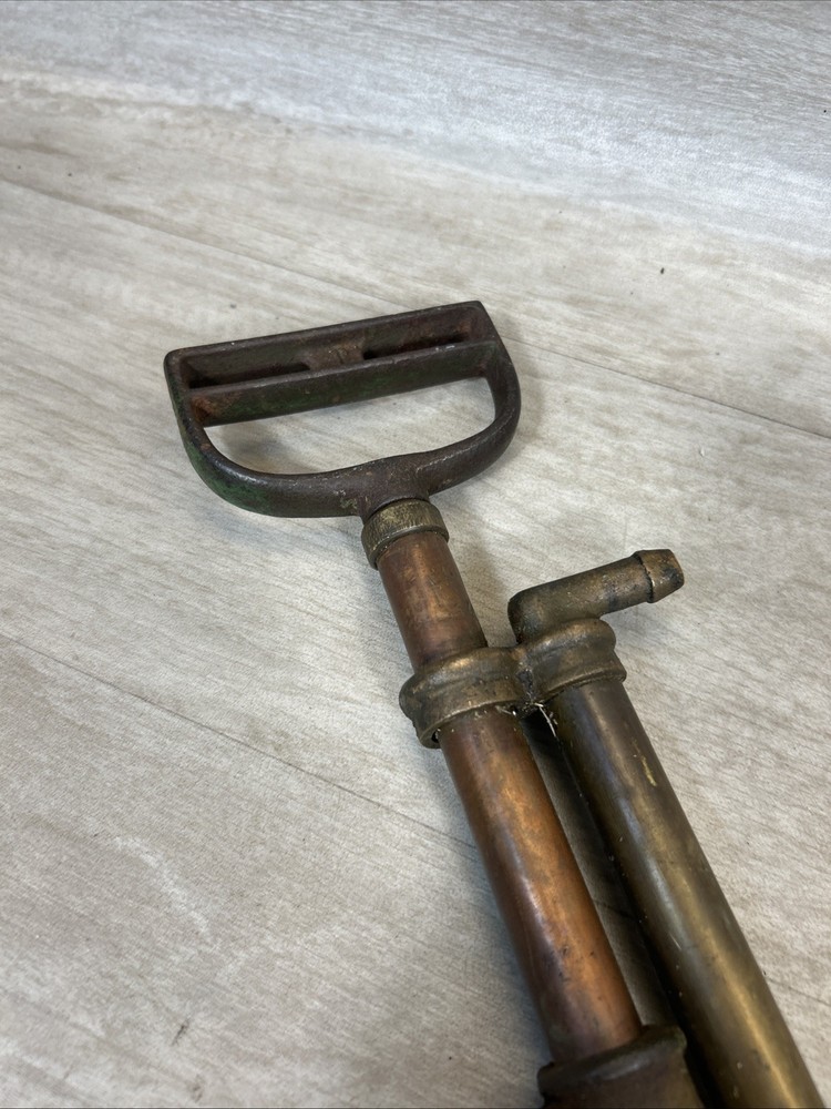Vintage Brass & Copper CAST IRON Manual Hand Bilge Pump Unknown Maker UNTESTED