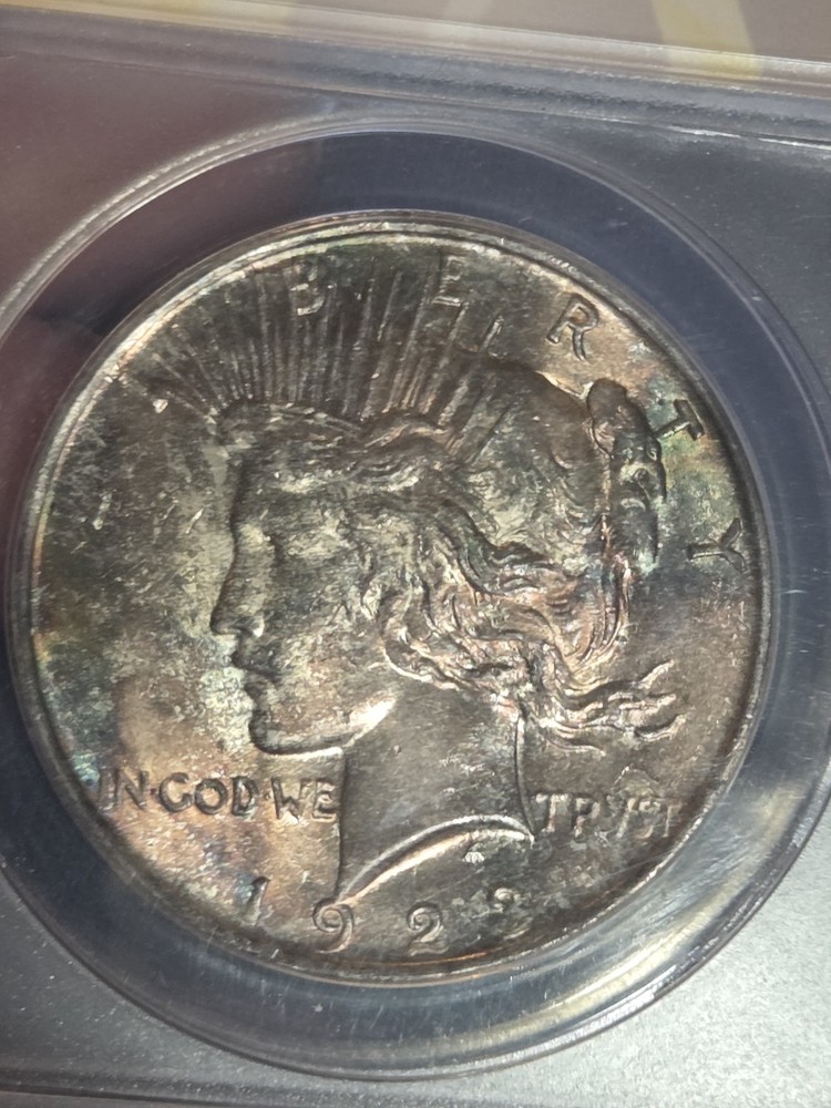 1923 $1 Peace Dollar ANACS MS62 Toned