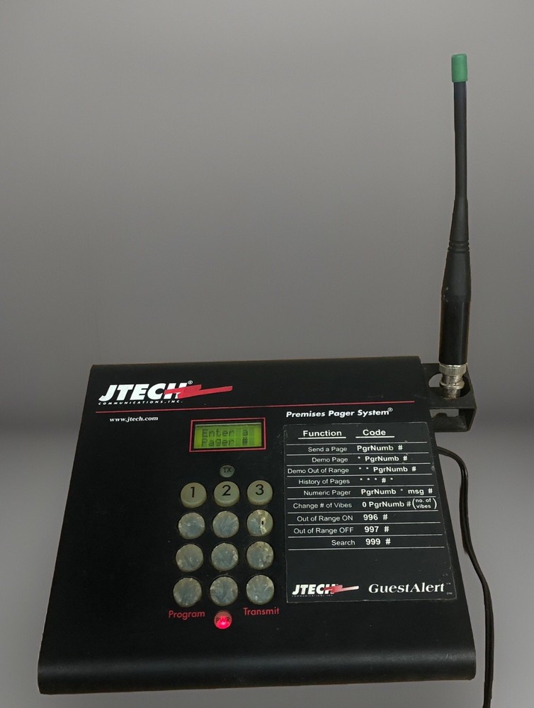JTech Communications Premises Pager System & 26 Pagers
