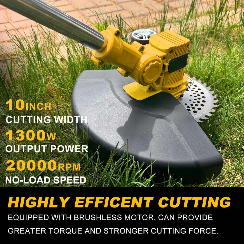 Brushless Cordless Weed Wacker for Dewalt 20V Max Battery (Tool Only), Electric