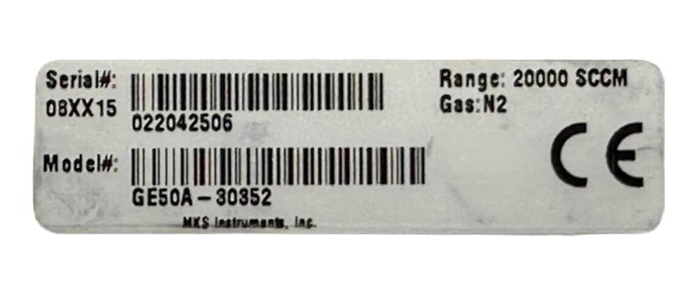 MKS INSTRUMENTS GE50A-30352 20000 SCCM N2 MASS FLOW CONTROLLER