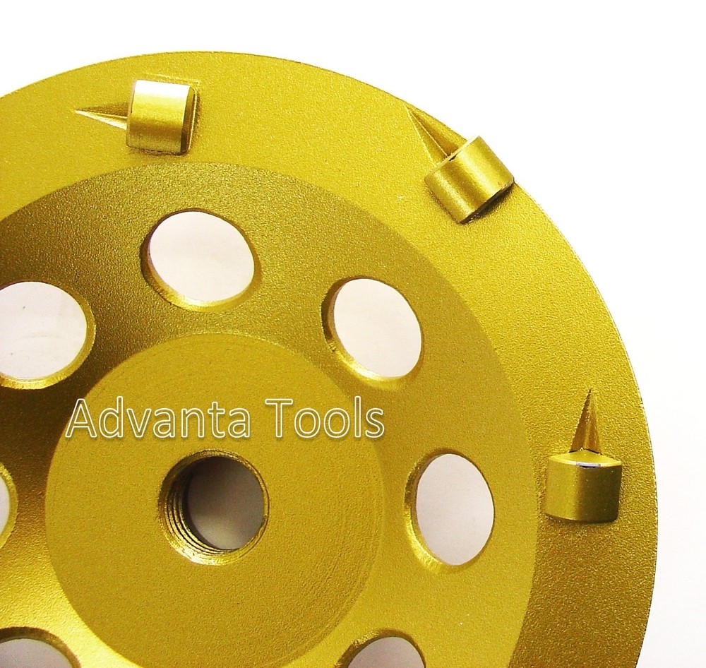 5” PCD Cup Wheel - Quarter Round 8-Segment with 5/8"-11 Arbor