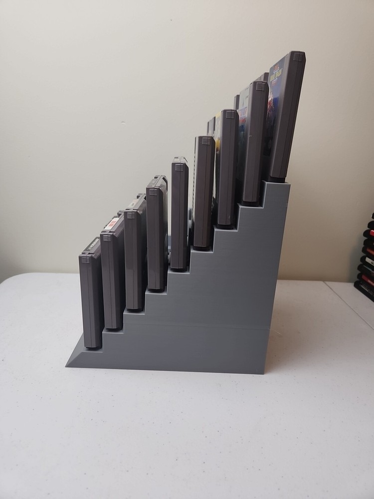 Nintendo NES 18 Cartridge Display Stand, 3D Printed