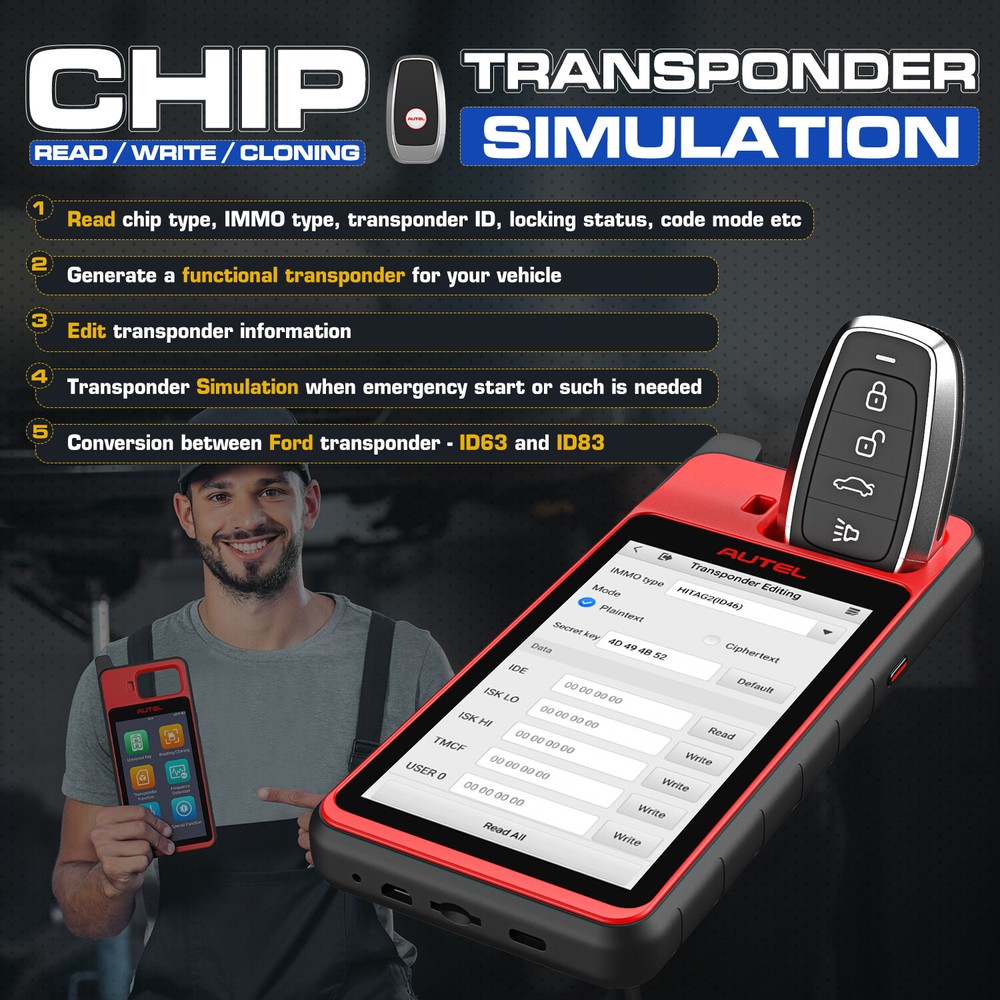 Autel MaxiIM KM100 KM100E KM100X Key Fob Programming Tool Programmer Immobilizer