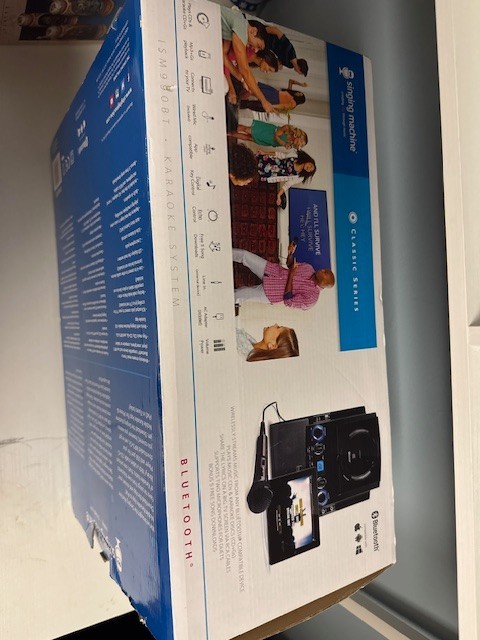 Singing Machine ISM990BT Bluetooth Karaoke System CD+G Player USB Mic Bundle