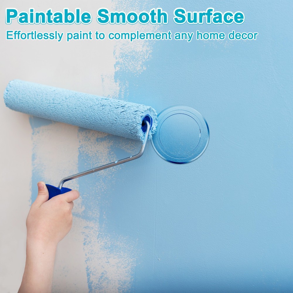 1-Pack Access Panel for Drywall, 4x4 Inch Round Plastic Removable [Silver Tone]