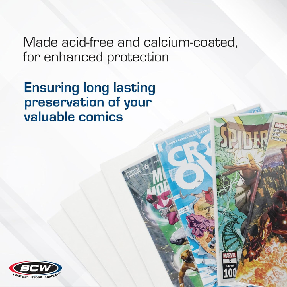 Current Comic Book Backing Boards - 200 Pack | 24 Pt., Coated, Buffered with 3%