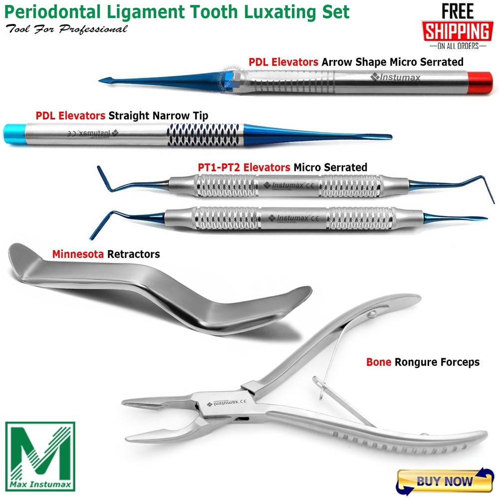 Root Extraction PDL Periotomes Luxating Elevators Atraumatic Bone Forceps beak