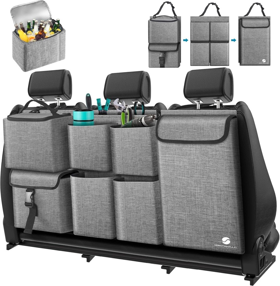 Durable Folding Car Trunk Organizer with Cooler and 3 Large Compartments