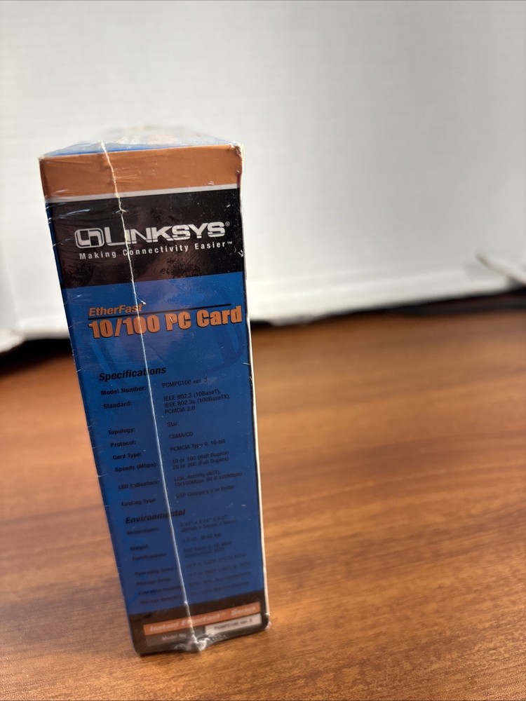Linksys 10/00 PC Card New