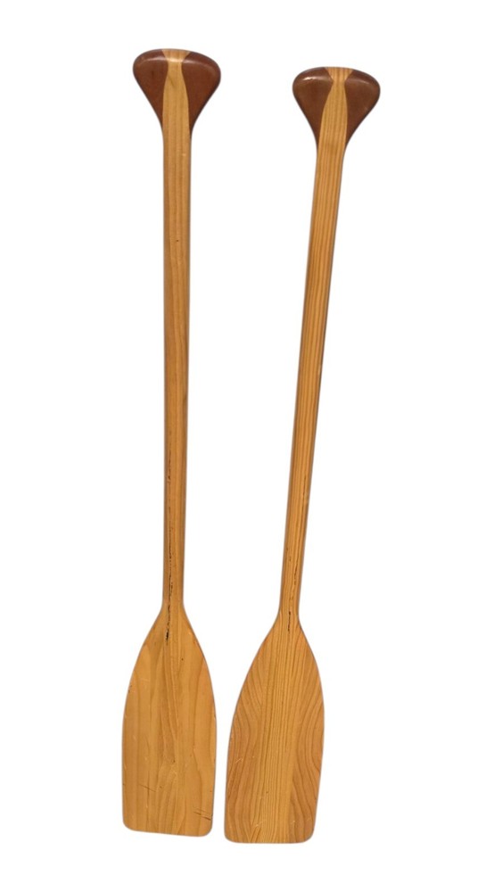 Vintage  Gull 3'6" Solid Wood Boat Paddles PAIR set