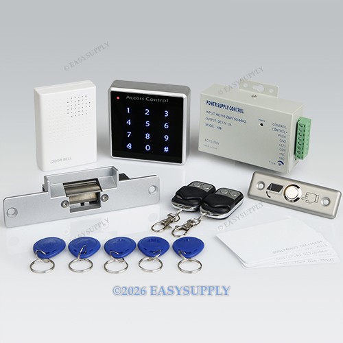 New RFID Access Control System Kit Set With Door Strike Lock+ 2Remote Controls