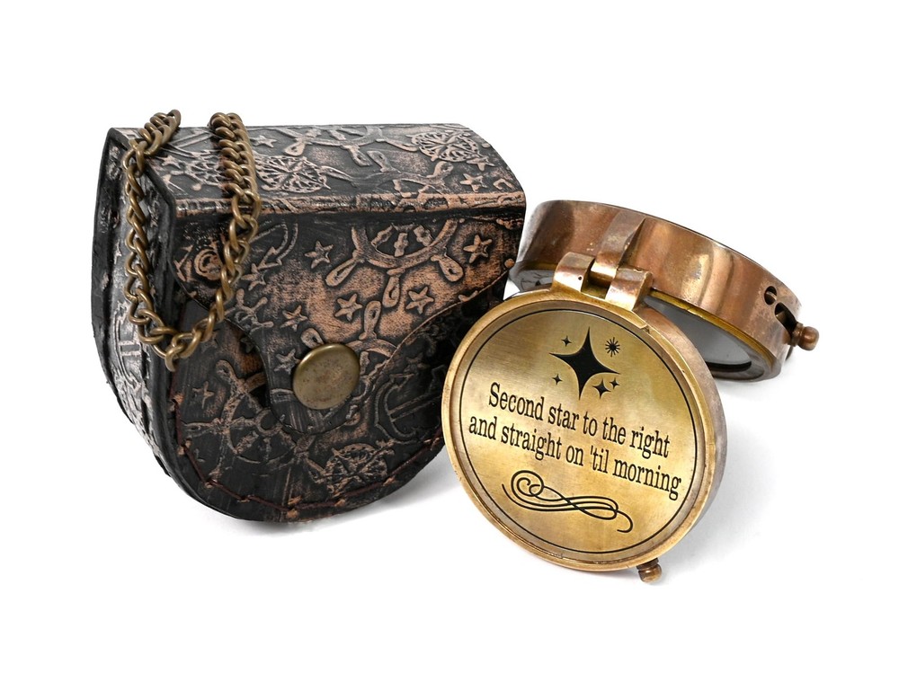 Engraved Compass Customized Brass Compass For Anniversary Birthday Gift 1P