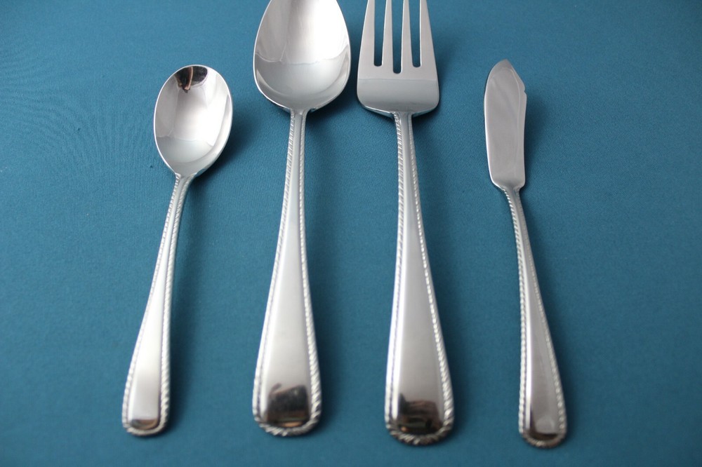 Wallace ASHCROFT Serving (4pc Set) Tablespoon Butter Fork 18/10 Stainless China