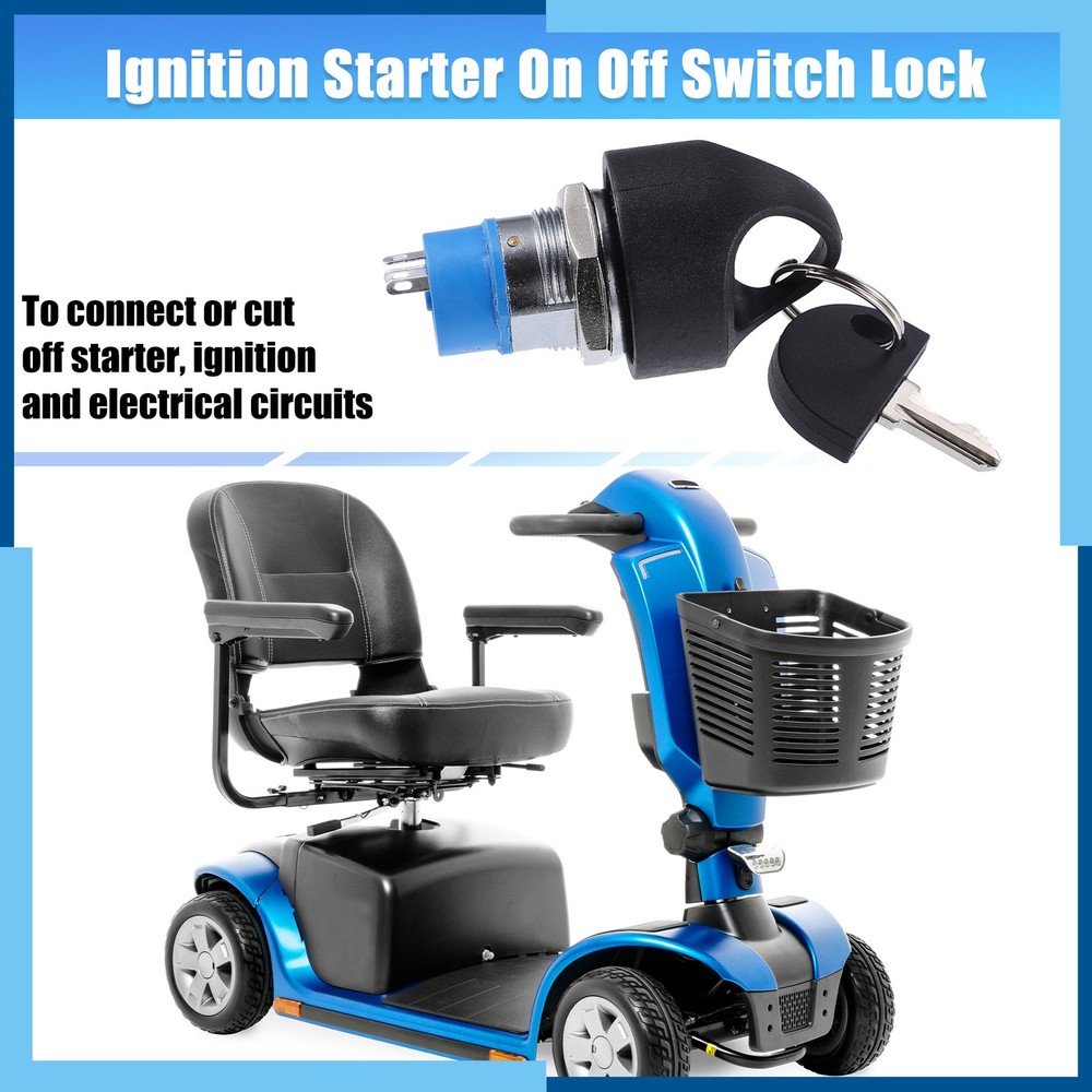 Universal Pack (1) Ignition Starter on Off Switch Lock with Keys 4 Wheels