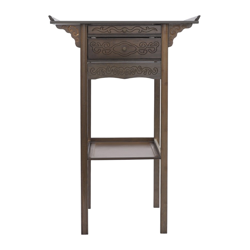 2 Tier Altar Table with Drawers, Altar Table with Storage, Meditation Table