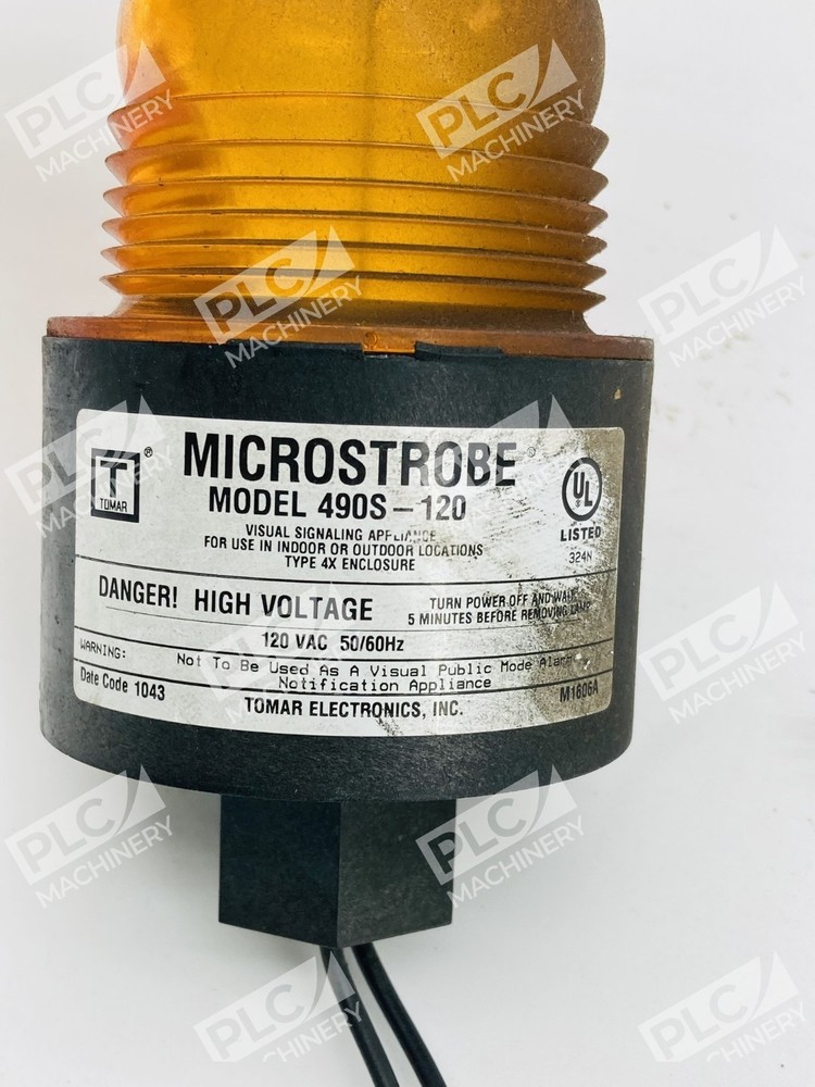 Tomar Electronics 490S-120 Microstrobe Strobe Beacon 120VAC Amber