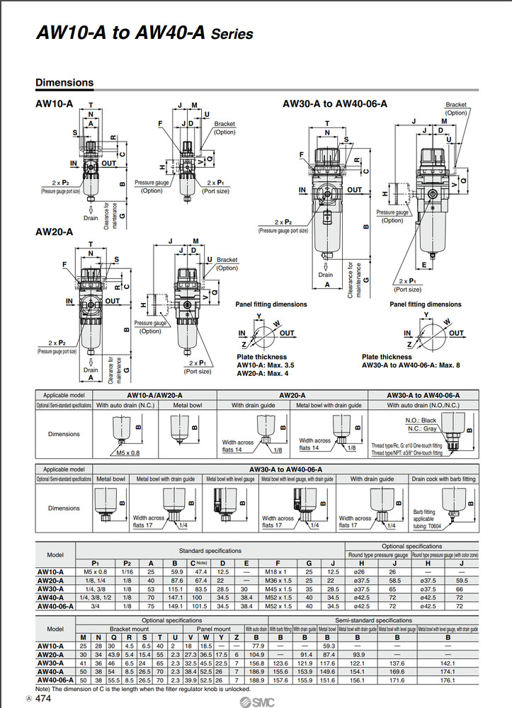 SMC AW40-04-A Filter Pressure Reducing Valve New ✦KD