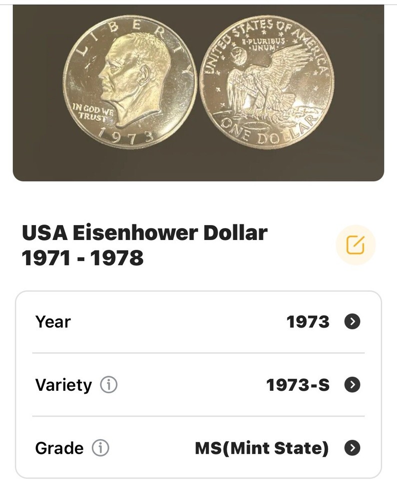 1973-S Cameo Proof Eisenhower Dollar
