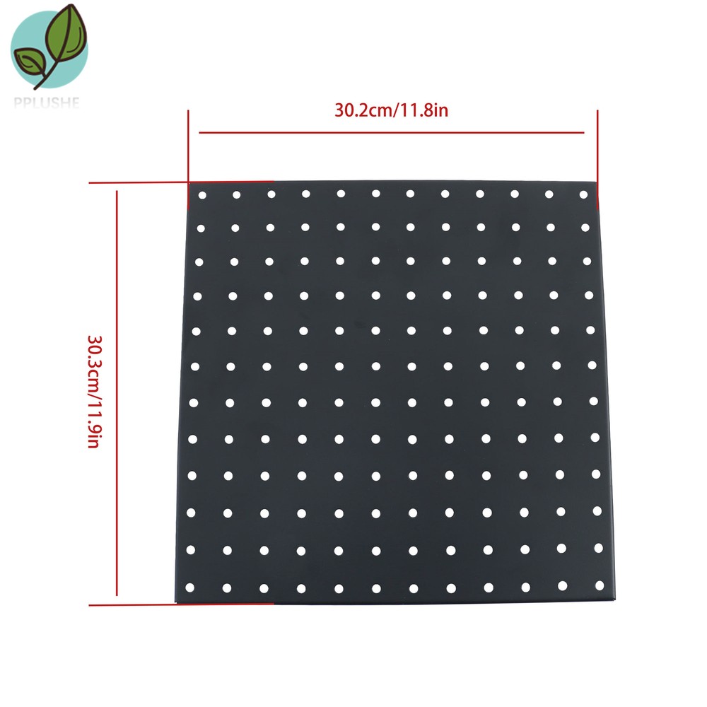 4Pcs Heavy Duty Metal Pegboard Panel Wall Organizer Panel Storage Hanger 12"×12"