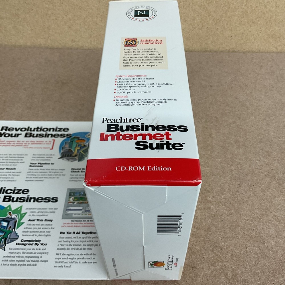 Peachtree Business Internet Suite Windows 95 Big Box CD-ROM