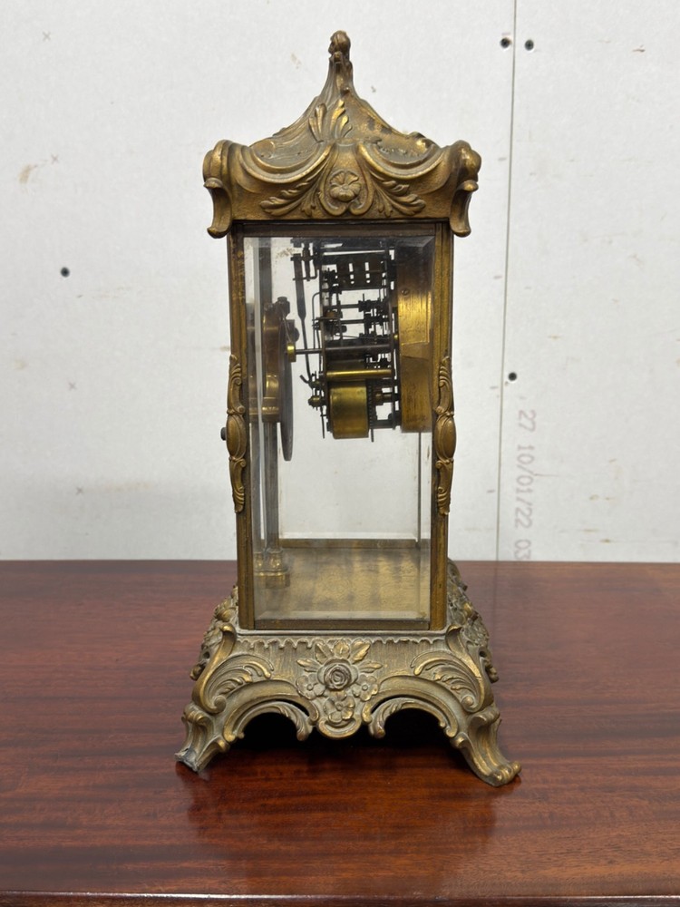 Ansonia Zenith Crystal Regulator Clock W/ Open Escapement - Working - antique