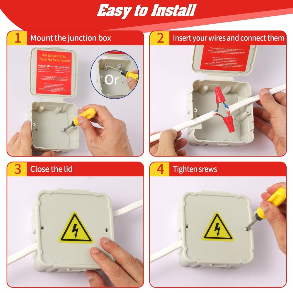 Open Splice Junction Box (Single), One-Piece Box. Repair...