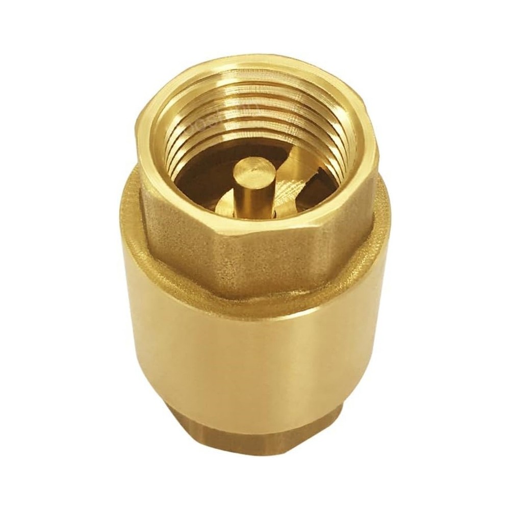 Brass Fuel System Check Valve 1/2 NPT One Way Backflow Preventer Push Lock