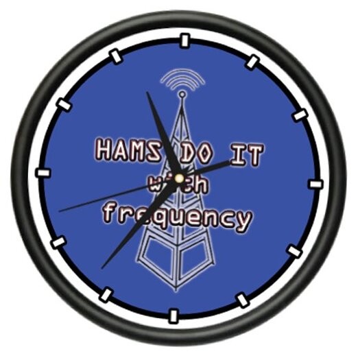 HAM Radio Operator Wall Clock Microphone qsl cb Gift, Beagle