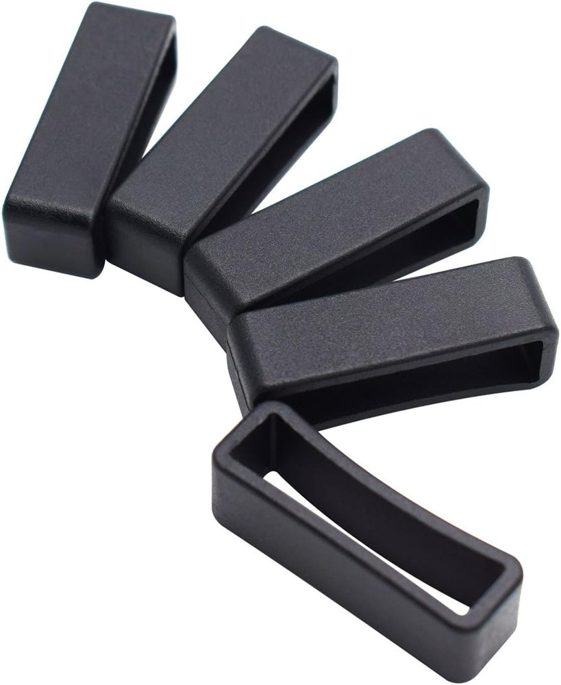 20 Pack 1 inch Plastic Keeper Belt Loop Square Loop Buckle for Backpack Straps 2