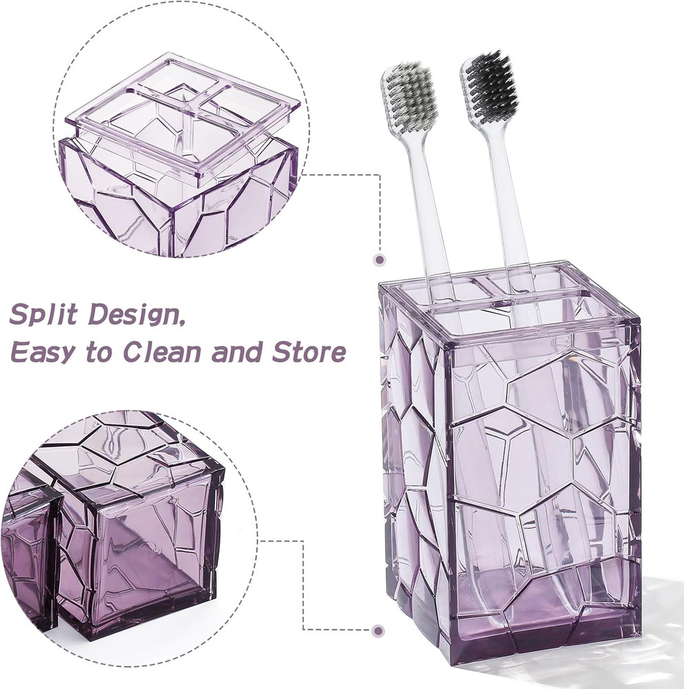 Clear Acrylic Bathroom Accessories Set - Rust-Free, Transparent Design - Include