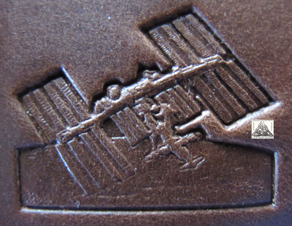 Galactic Space Station 1" Leather Stamp Tool Outer Space NASA