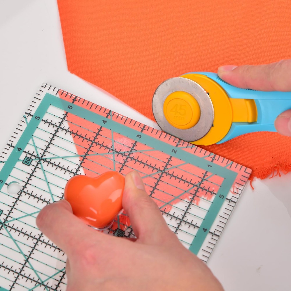 Ruler Knob,Quilt Suction Cup Knobs,Quilting Tools,Sewing Orange