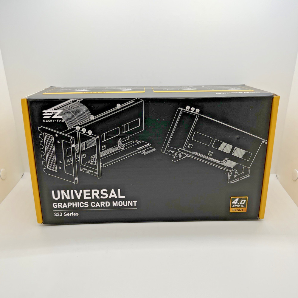 EZDIY-FAB 333 Series ARGB Vertical GPU Mount Bracket w PCIe Riser Open Box