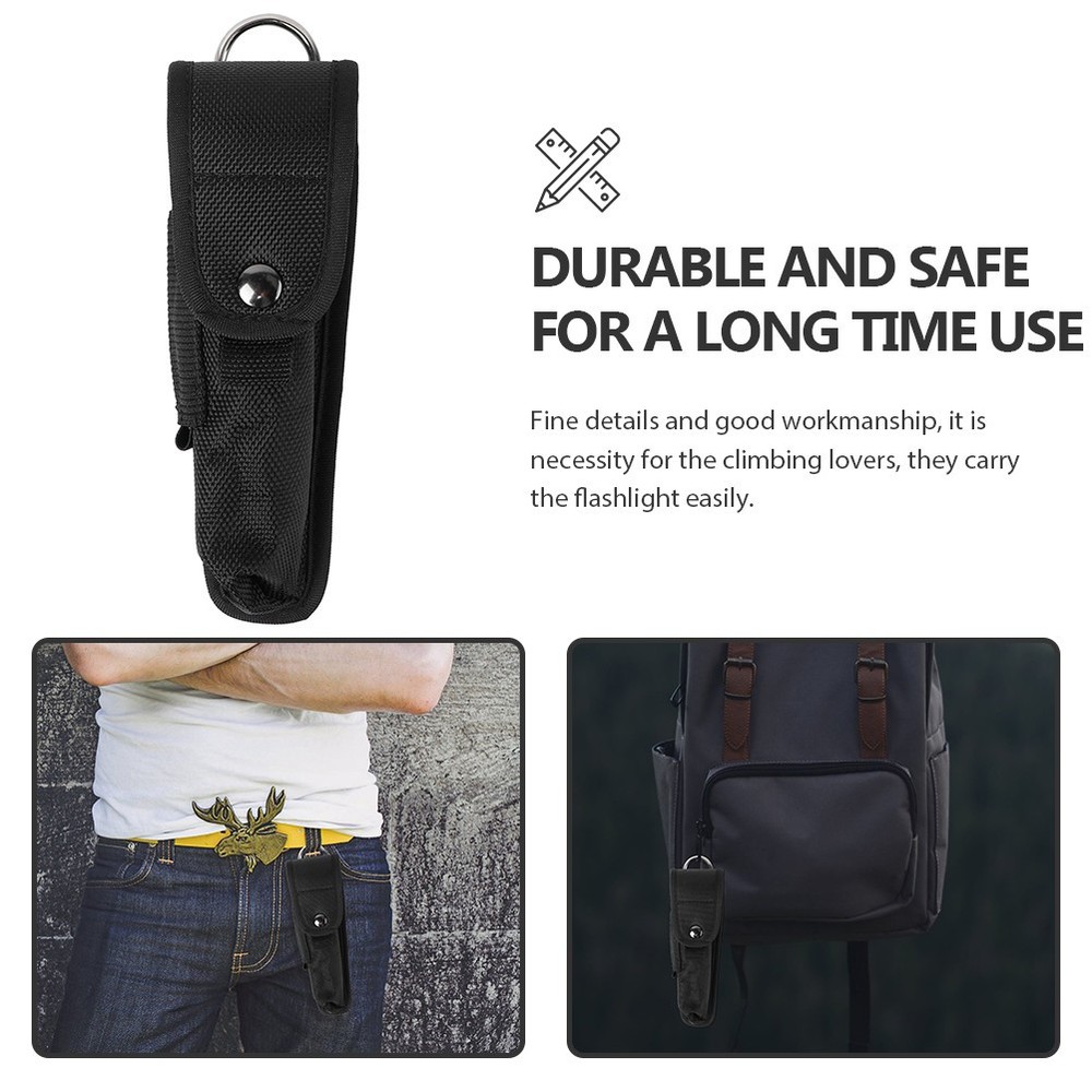 2 Pcs Multi-functional Waist Pack Torch Pouch Protective Flashlight Case Bag