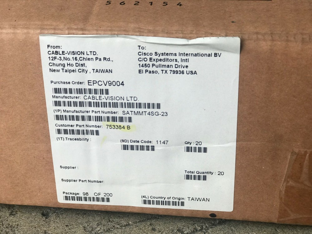 Scientific Atlanta 753384B(4-23) (20 PER BOX)