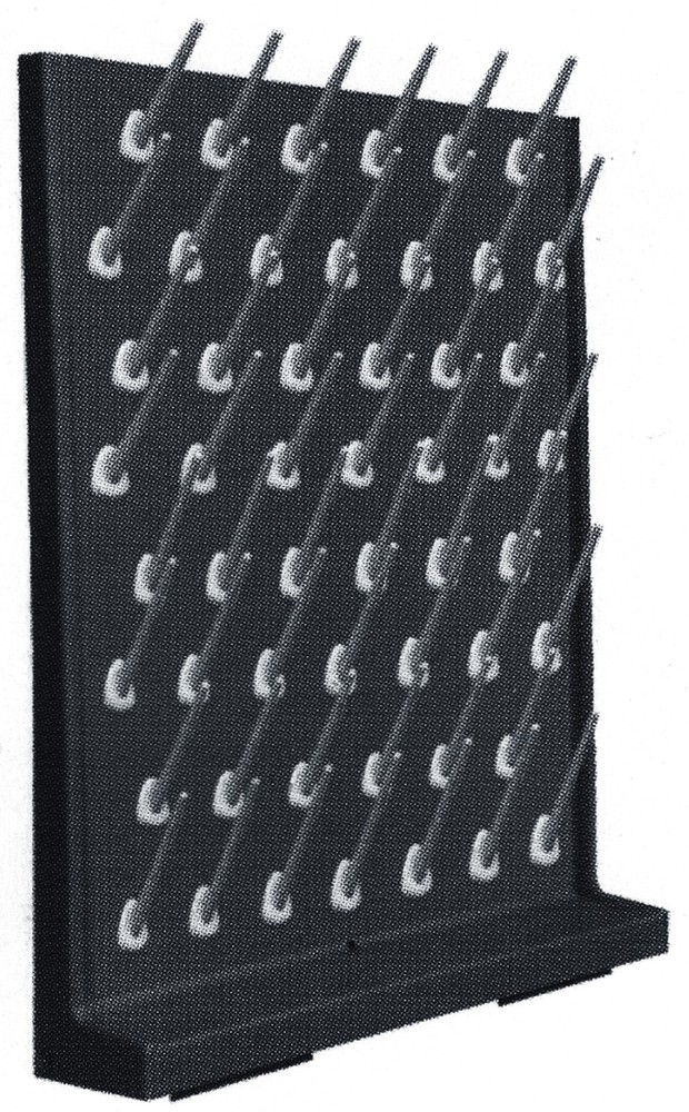 Laboratory drying rack, Peg Board, Rack Polypropylene, 52 Holders Complete Kit